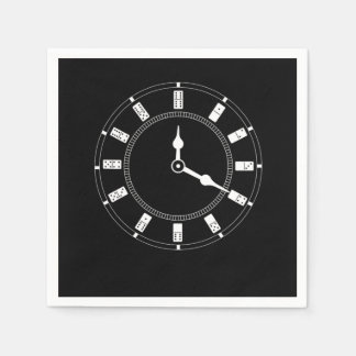 Domino Clock Dominoes Tiles Puzzler Game Gift Napkins