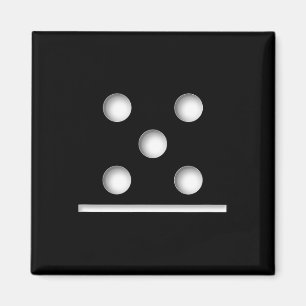 Domino Game 5 0 Halloween Christmas Magnet