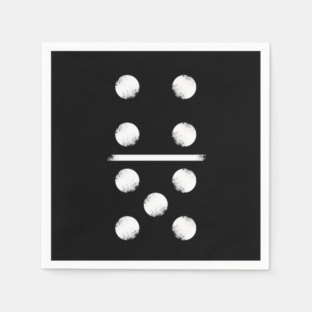 Domino Game 9 Dominoes Tiles Puzzler Game Gift Napkins (Front)