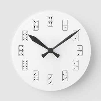 Domino Novelty Clock by callidusemporium at Zazzle