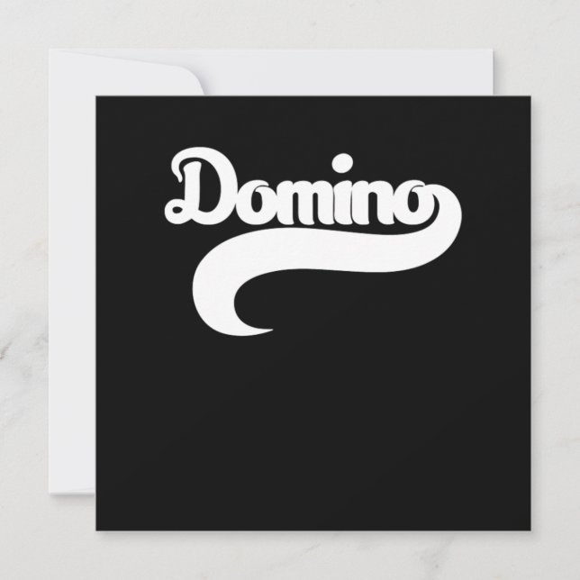 Domino Player Dominoes Tiles Puzzler Game Gift Invitation (Front)