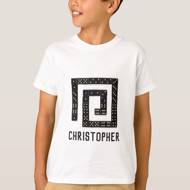 Domino Spiral Name T-Shirt (Child) (Front)