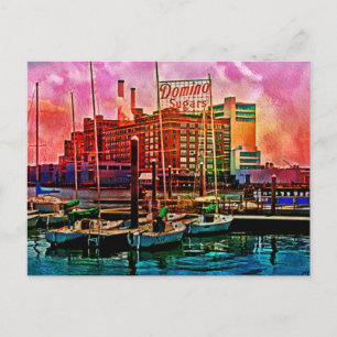 Domino Sugars at Dawn — Locust Point Baltimore  Postcard