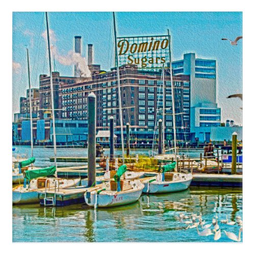 Domino Sugars Factory Baltimore Maryland Poster Acrylic Print