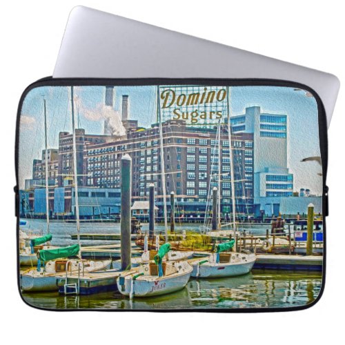 Domino Sugars Factory Baltimore Maryland Poster Laptop Sleeve