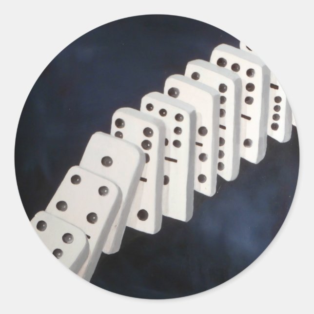 Domino Theory Classic Round Sticker (Front)