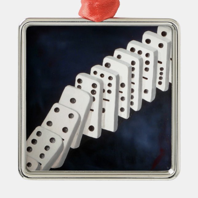 Domino Theory Metal Ornament (Front)