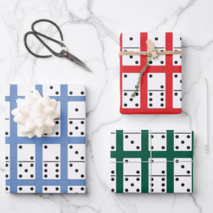 Dominoes Design Wrapping Paper Sheets