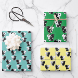 Dominoes Design Wrapping Paper Sheets