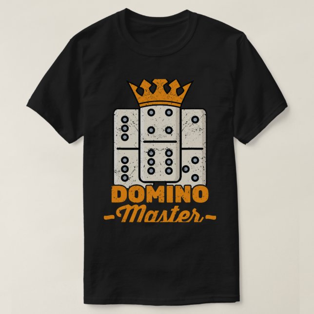 Dominoes Domino Master Tournament Player Hobby T-Shirt (Design Front)