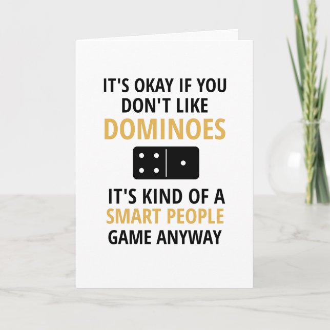 Dominoes Gift | Dominoes Player Dominoes Lovers Card (Front)