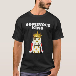 Dominoes King   Mens Dominoes Player   Boys Domino T-Shirt