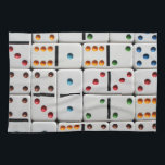 Dominoes kitchen towel<br><div class="desc">You may size the design up or down for larger or smaller dominoes, as well move the design around for other dot patterns and colors to show.</div>