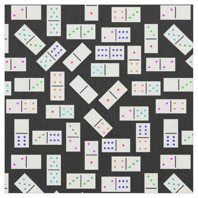 Dominoes pattern on any color background fabric (Close Up)