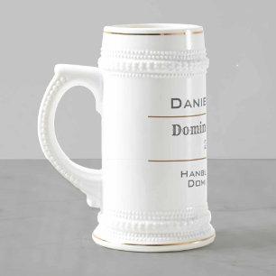 Dominoes Player and Dominoes Champion Beer Stein