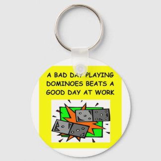 DOMINOES player Keychain