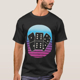 Dominoes Retro Vintage Tile Game Player T-Shirt