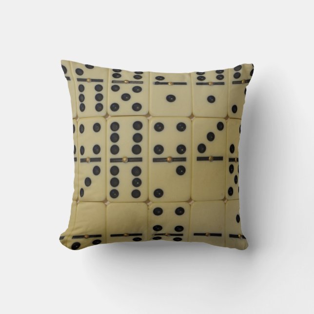 Dominoes Throw Pillow (Front)