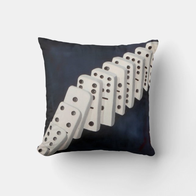Dominoes Throw Pillow (Front)