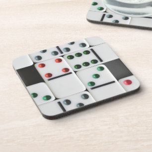 Dominoes Tile Photo Beverage Coaster