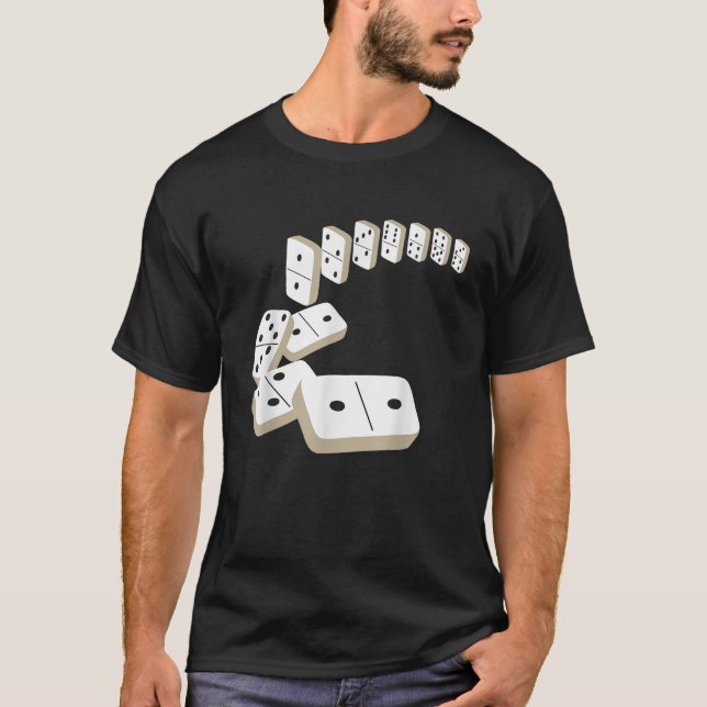 Dominoes Tiles Domino Player Dominoes Lover T-Shirt (Front)