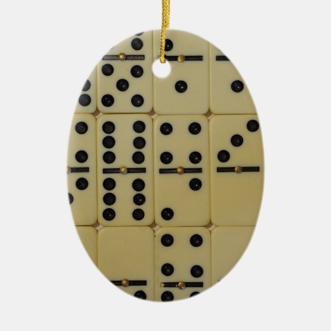 Dominos Ceramic Ornament (Front)