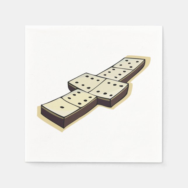 Dominos Game Paper Napkins (Front)
