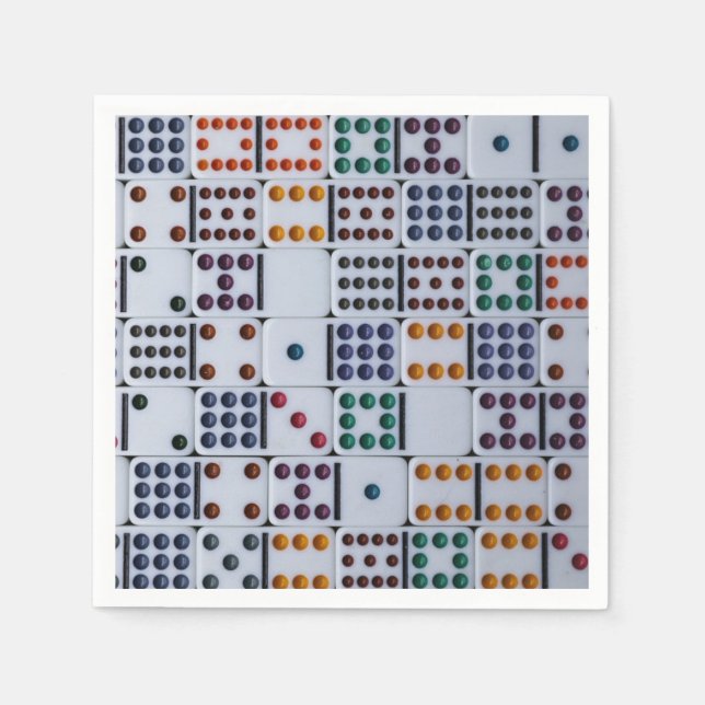 Dominos Numbers Game Napkins (Front)