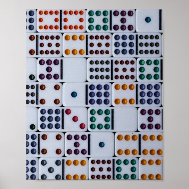 Dominos Numbers Game Poster (Front)