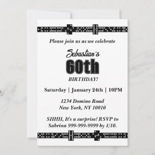 Dominos Theme Birthday Invitation