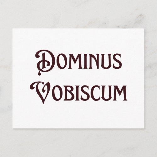 Dominus Vobiscum May the Lord Be With You Catholic Postcard