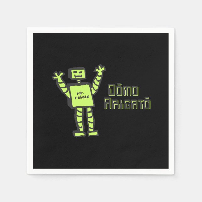 Domo Arigato Mr Roboto Napkins (Front)