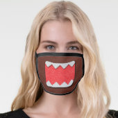 Domo Kun Monster Mouth Cute Funny Mouth Teeth Fun Face Mask (Worn Her)