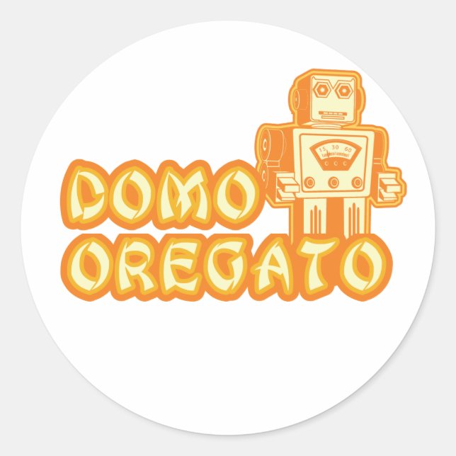 domo_oregato classic round sticker (Front)