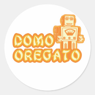 domo_oregato classic round sticker