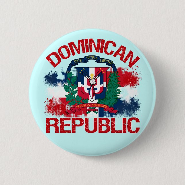Domonican Republic Pinback Button (Front)