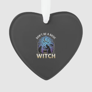 Don Be Basic Witch Halloween Cauldron Black Cats Ornament