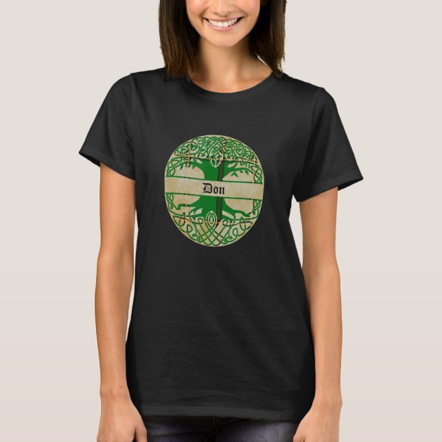 Don Clan Tartan Tree of Life Scottish Surname T-Shirt (Front)