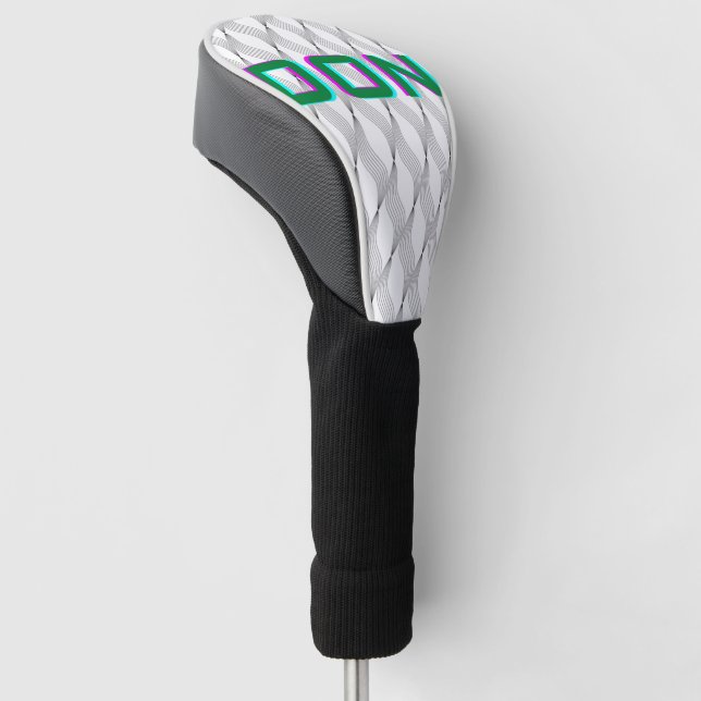 Don Custom Text And Pattern Design  Golf Head Cover (Angled)