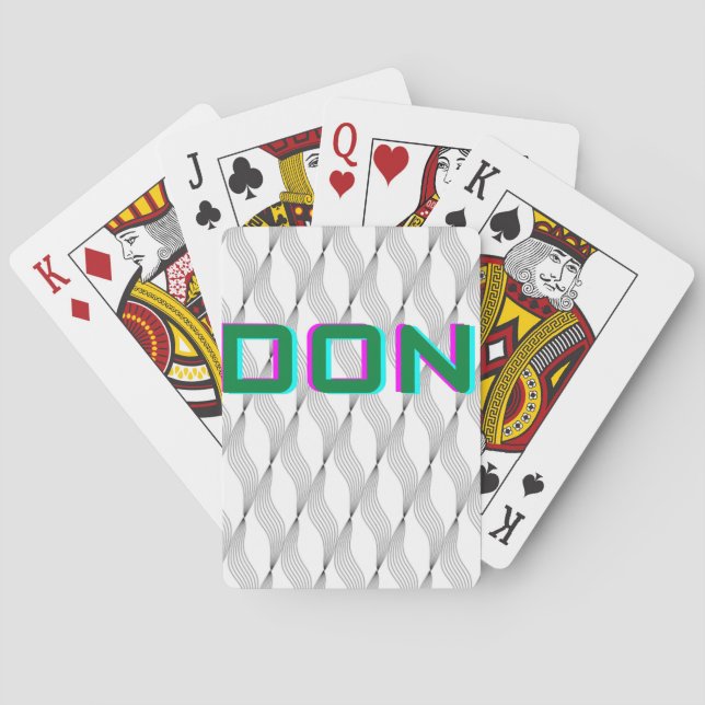Don Custom Text And Pattern Design  Poker Cards (Back)