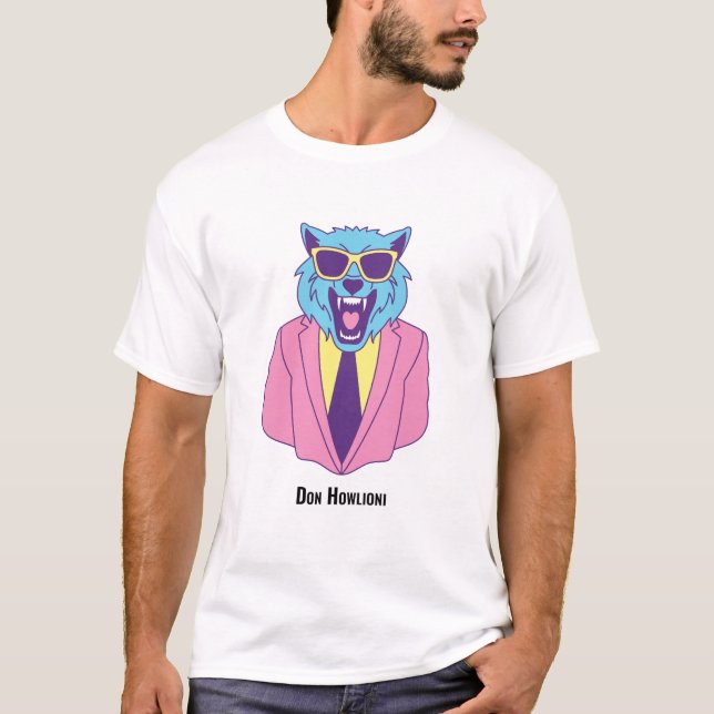 Don Howlioni - Werewolf in Pink Suit T-Shirt (Front)