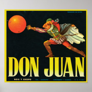 Don Juan Vintage Crate Label Poster