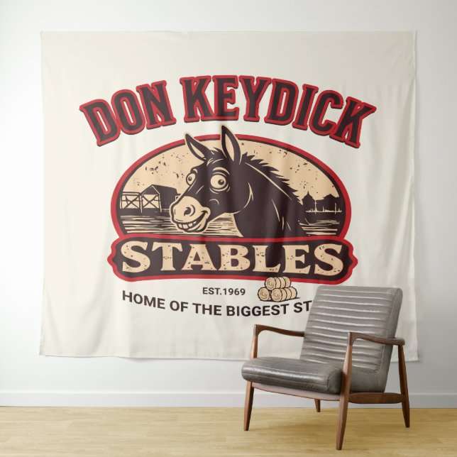 Don Keydick Stables Vintage Farm Tapestry (In Situ (Horizontal))