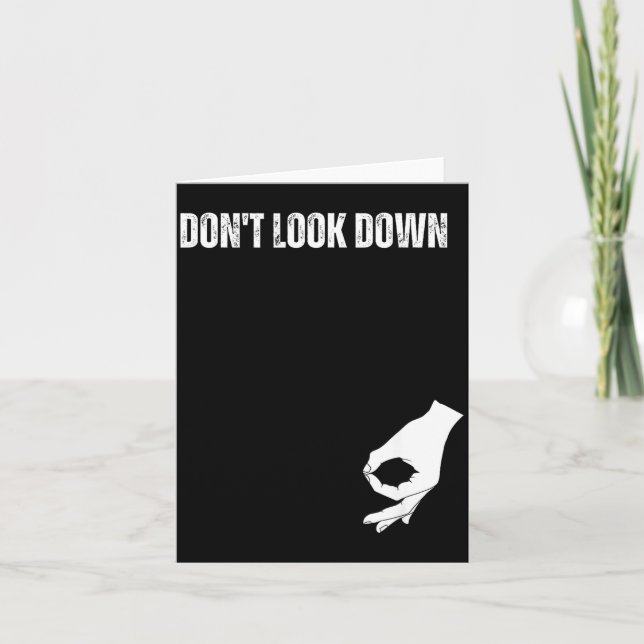 Don' Look Down Circle Game Illustration Card (Front)