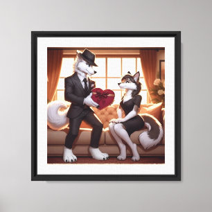 Don Lupo Canino "Valentines" Canvas Print