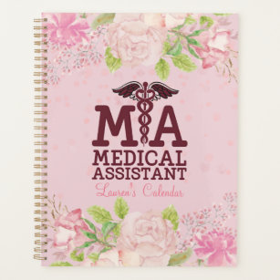 DON Nurse Pink Personalized Floral Journal Planner