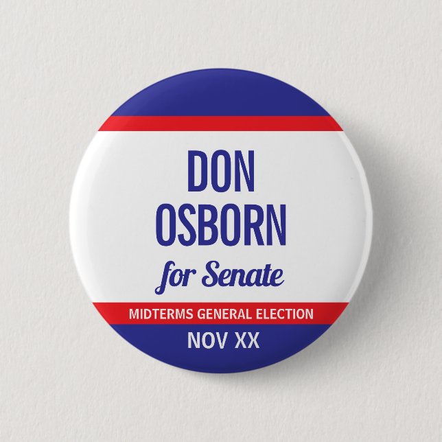 Don Osborn For Senate  Button (Front)