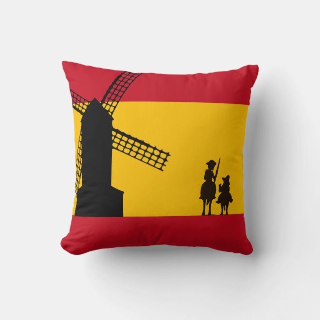 Don Quijote / Don Quixote Throw Pillow (Front)