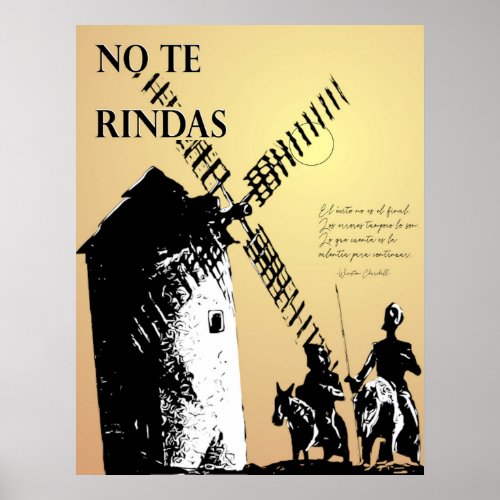 Don Quijote y los molinos Poster