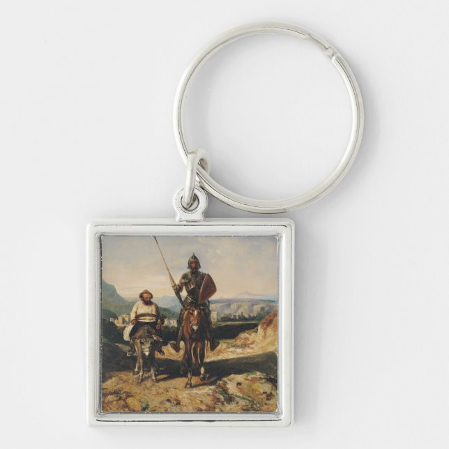 Don Quixote and Sancho Keychain (Front)